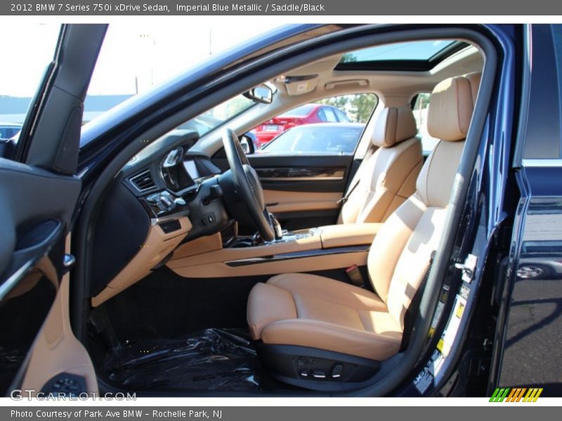 Imperial Blue Metallic / Saddle/Black 2012 BMW 7 Series 750i xDrive Sedan