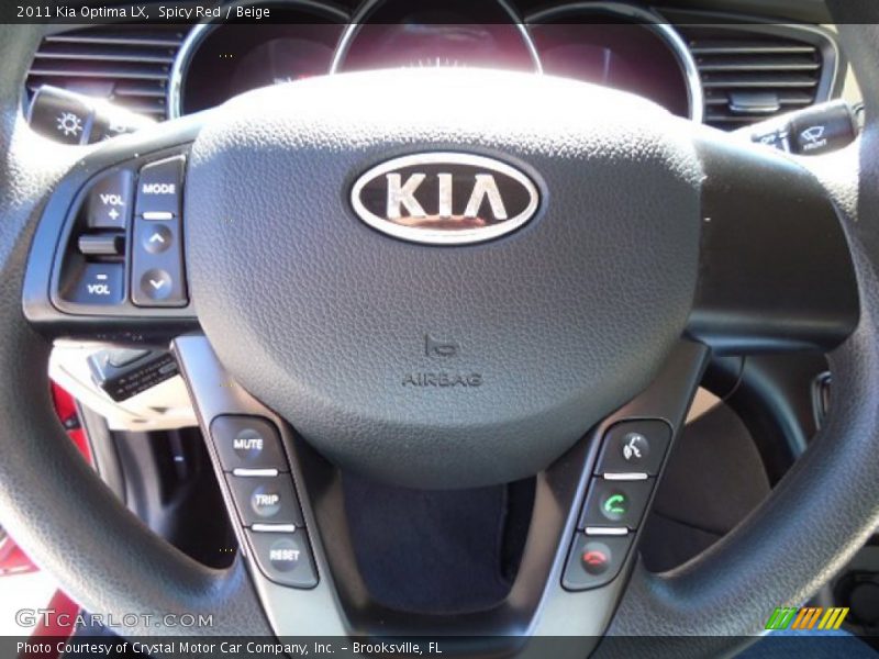 Spicy Red / Beige 2011 Kia Optima LX