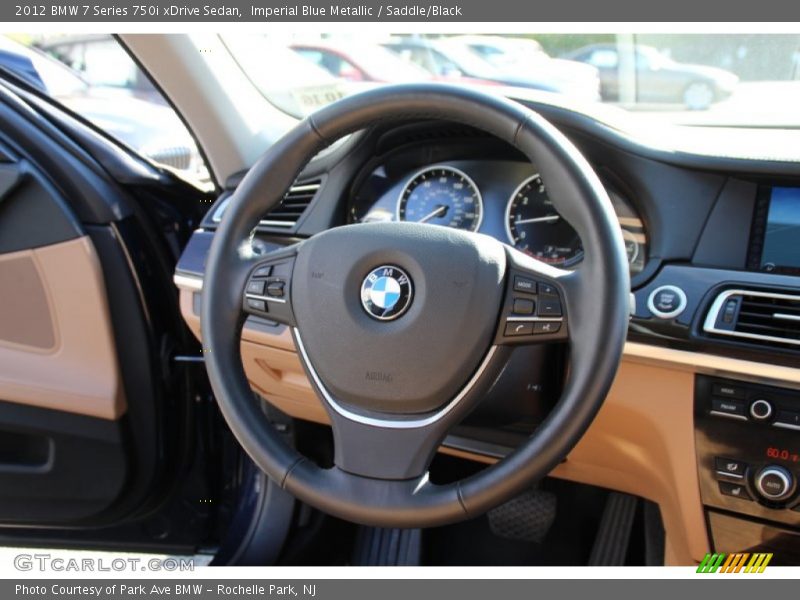 Imperial Blue Metallic / Saddle/Black 2012 BMW 7 Series 750i xDrive Sedan
