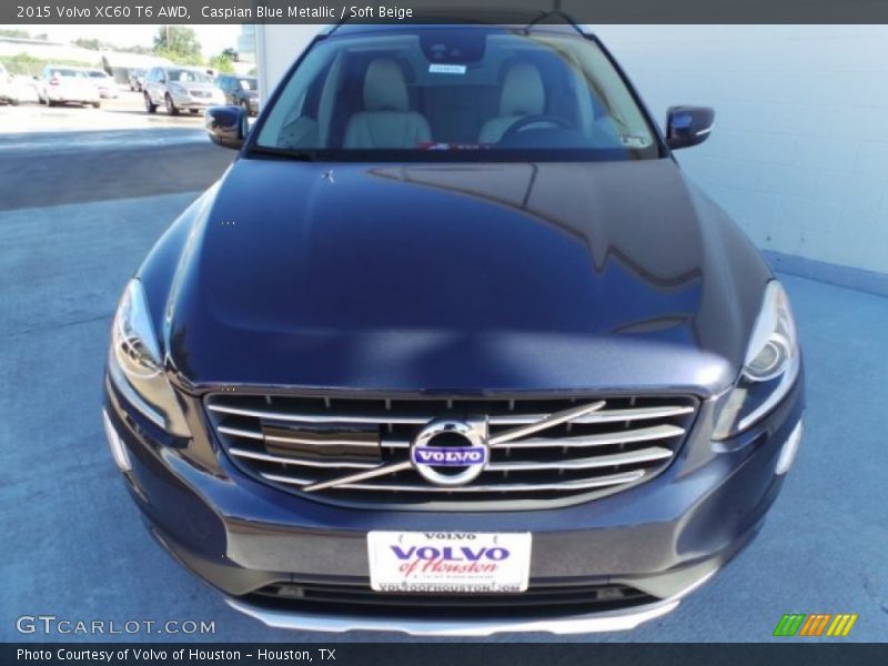 Caspian Blue Metallic / Soft Beige 2015 Volvo XC60 T6 AWD