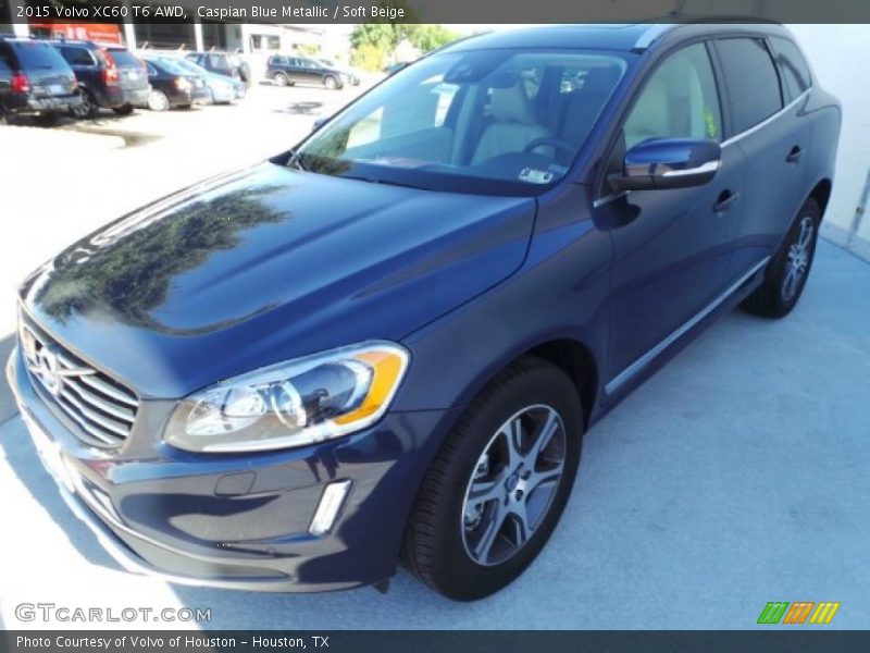 Caspian Blue Metallic / Soft Beige 2015 Volvo XC60 T6 AWD