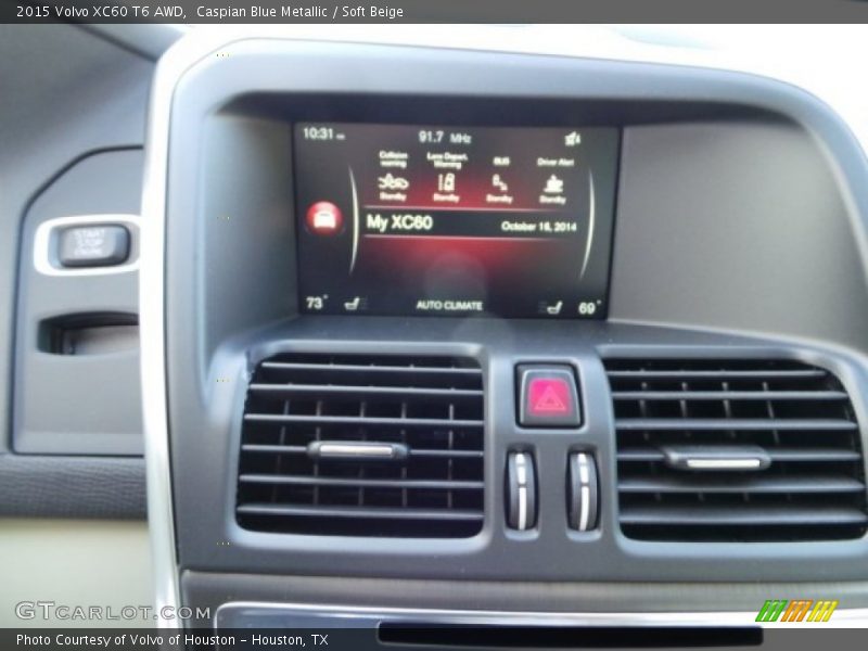 Caspian Blue Metallic / Soft Beige 2015 Volvo XC60 T6 AWD