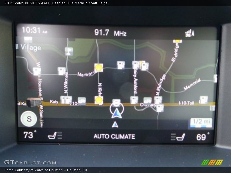 Caspian Blue Metallic / Soft Beige 2015 Volvo XC60 T6 AWD