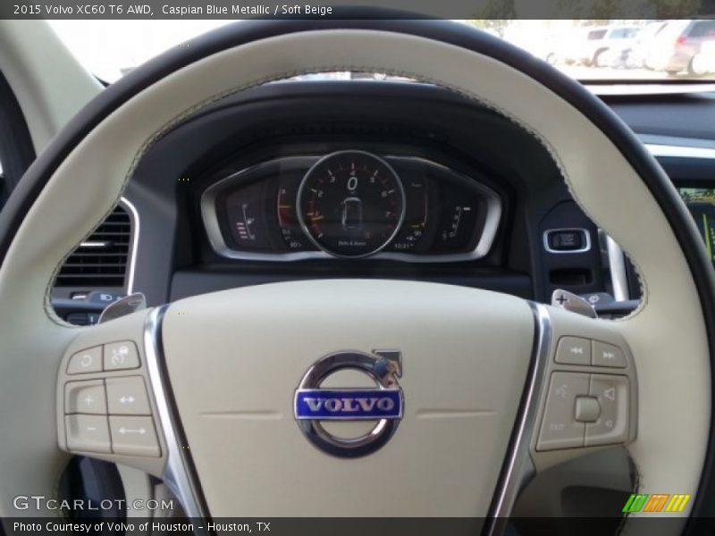 Caspian Blue Metallic / Soft Beige 2015 Volvo XC60 T6 AWD