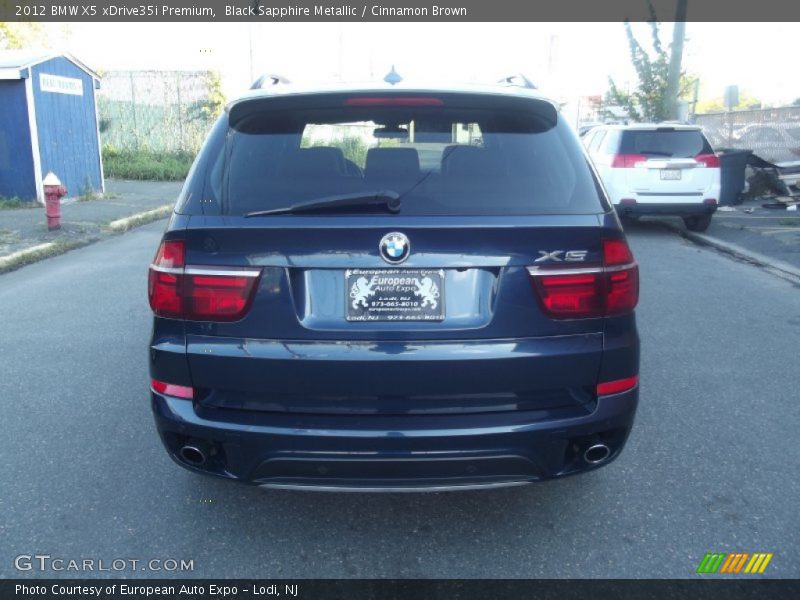 Black Sapphire Metallic / Cinnamon Brown 2012 BMW X5 xDrive35i Premium
