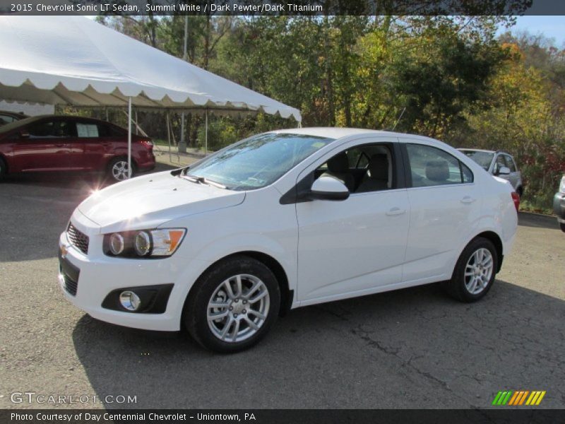 Summit White / Dark Pewter/Dark Titanium 2015 Chevrolet Sonic LT Sedan