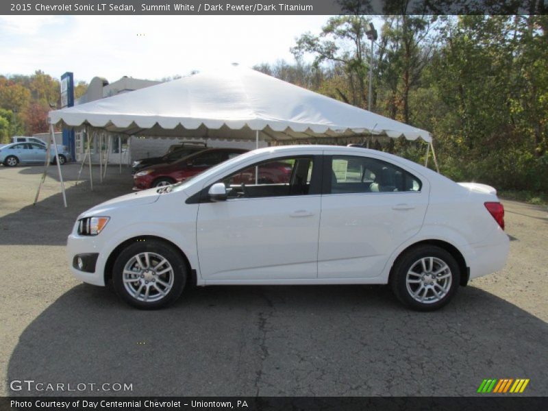 Summit White / Dark Pewter/Dark Titanium 2015 Chevrolet Sonic LT Sedan