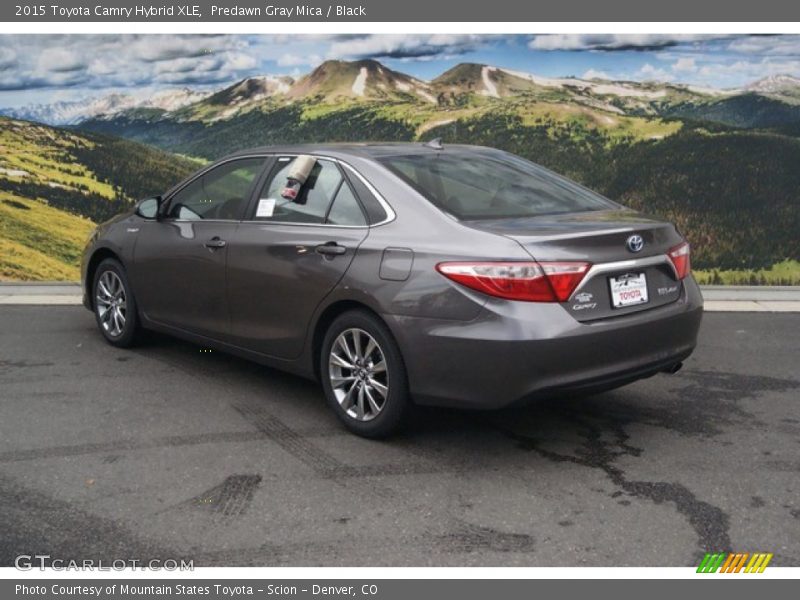 Predawn Gray Mica / Black 2015 Toyota Camry Hybrid XLE