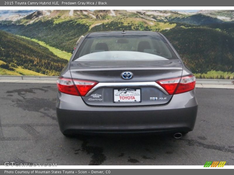 Predawn Gray Mica / Black 2015 Toyota Camry Hybrid XLE