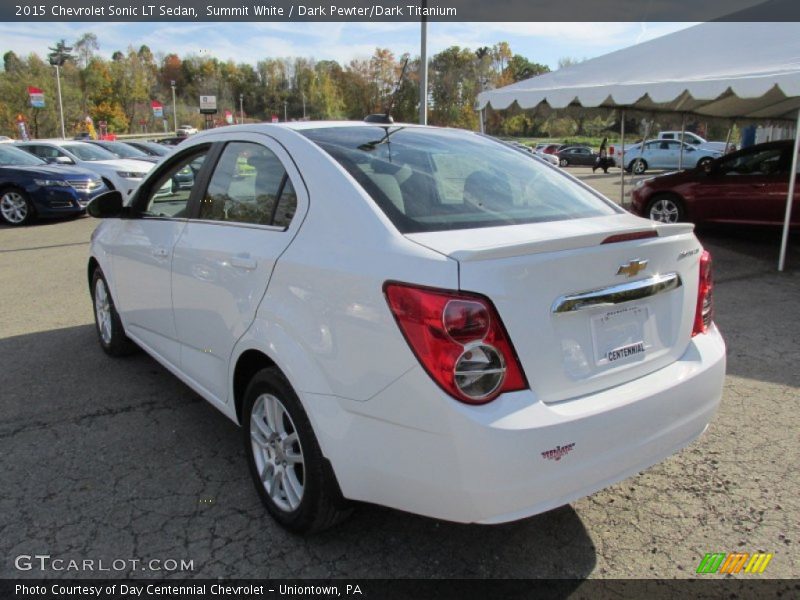 Summit White / Dark Pewter/Dark Titanium 2015 Chevrolet Sonic LT Sedan
