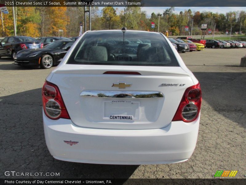 Summit White / Dark Pewter/Dark Titanium 2015 Chevrolet Sonic LT Sedan