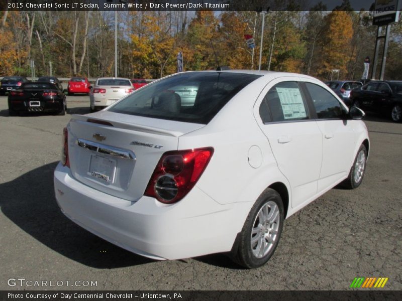 Summit White / Dark Pewter/Dark Titanium 2015 Chevrolet Sonic LT Sedan