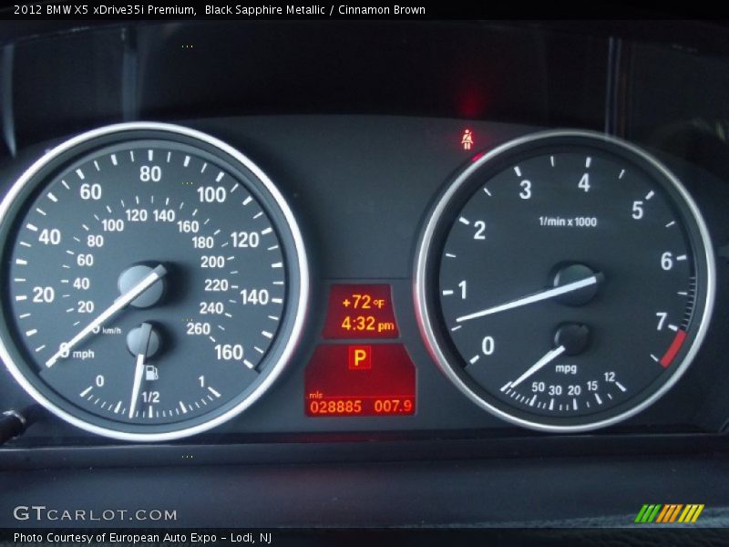 Black Sapphire Metallic / Cinnamon Brown 2012 BMW X5 xDrive35i Premium