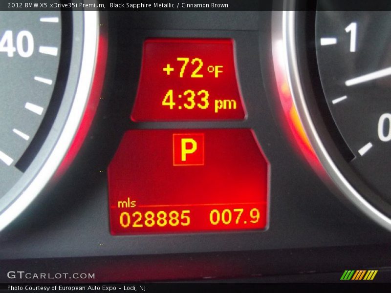 Black Sapphire Metallic / Cinnamon Brown 2012 BMW X5 xDrive35i Premium