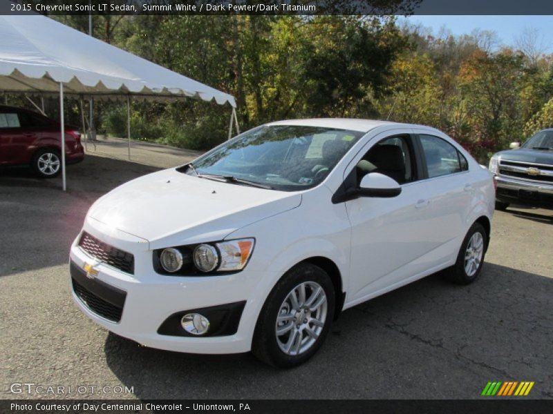 Summit White / Dark Pewter/Dark Titanium 2015 Chevrolet Sonic LT Sedan