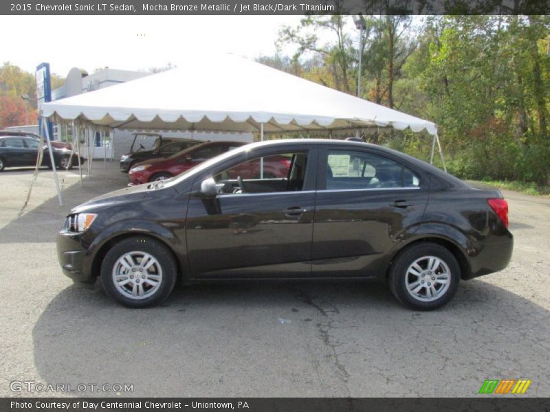 Mocha Bronze Metallic / Jet Black/Dark Titanium 2015 Chevrolet Sonic LT Sedan