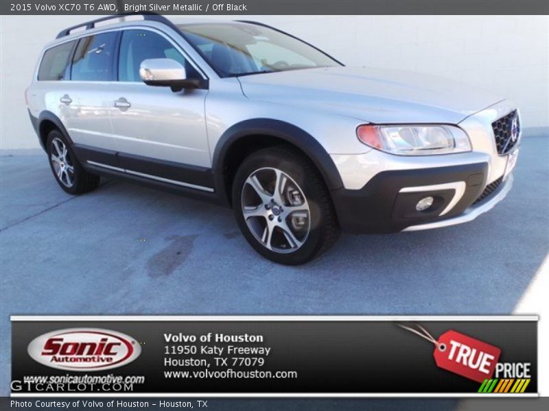 Bright Silver Metallic / Off Black 2015 Volvo XC70 T6 AWD