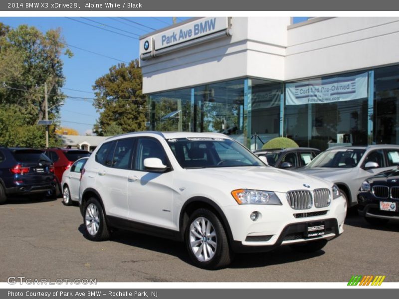 Alpine White / Black 2014 BMW X3 xDrive28i