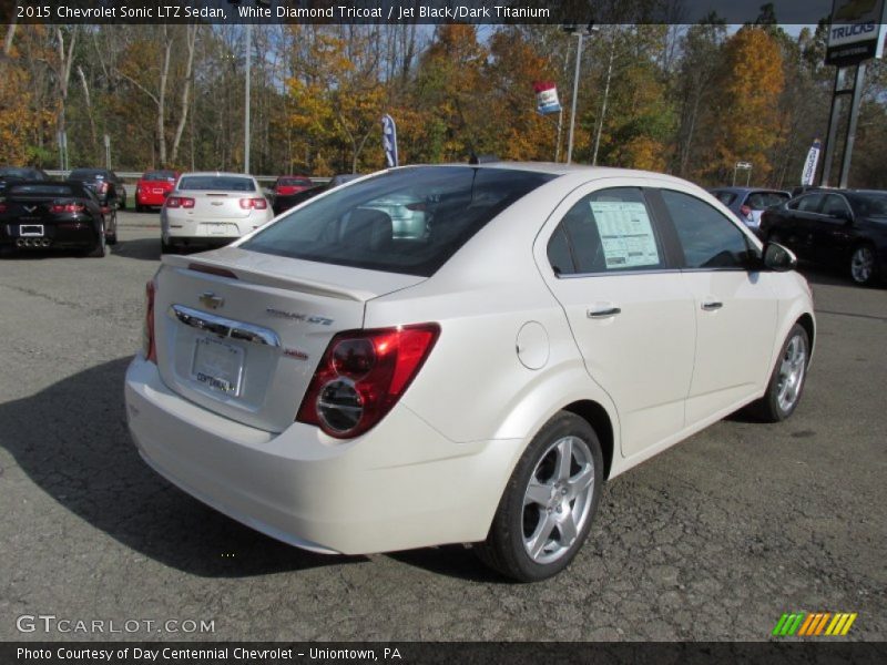 White Diamond Tricoat / Jet Black/Dark Titanium 2015 Chevrolet Sonic LTZ Sedan