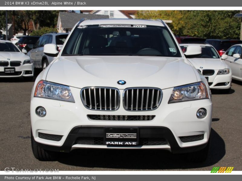 Alpine White / Black 2014 BMW X3 xDrive28i