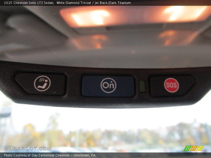 White Diamond Tricoat / Jet Black/Dark Titanium 2015 Chevrolet Sonic LTZ Sedan