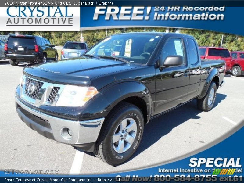 Super Black / Graphite 2010 Nissan Frontier SE V6 King Cab