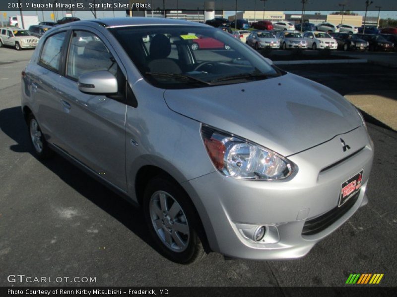 Starlight Silver / Black 2015 Mitsubishi Mirage ES