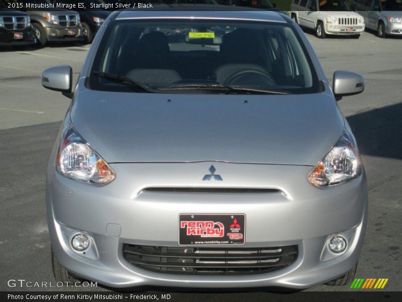 Starlight Silver / Black 2015 Mitsubishi Mirage ES