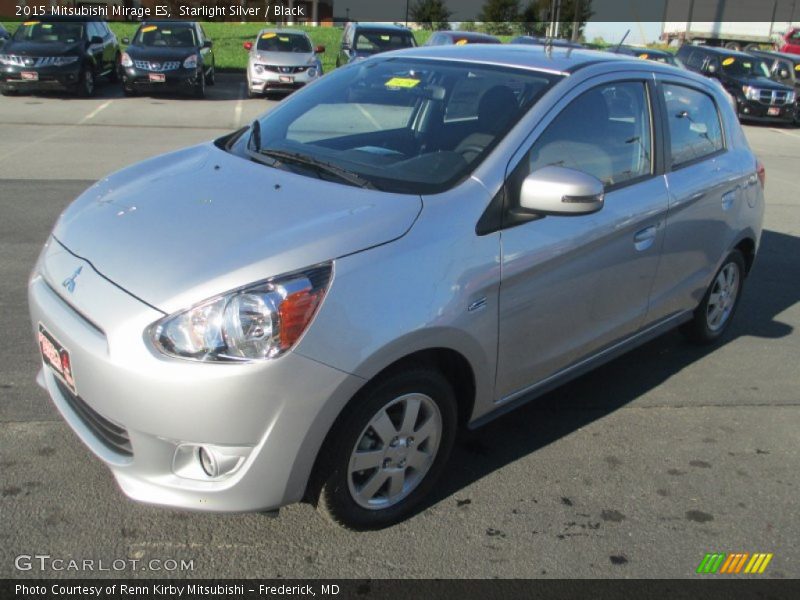 Starlight Silver / Black 2015 Mitsubishi Mirage ES