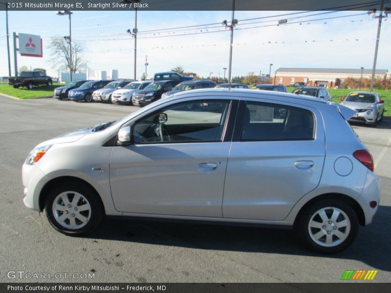 Starlight Silver / Black 2015 Mitsubishi Mirage ES