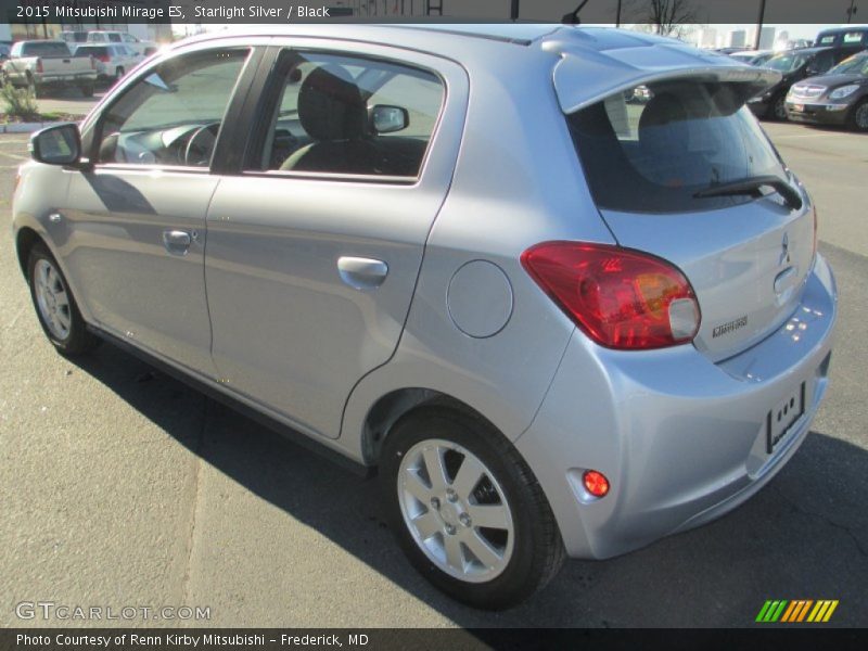Starlight Silver / Black 2015 Mitsubishi Mirage ES