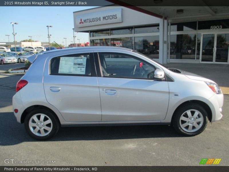 Starlight Silver / Black 2015 Mitsubishi Mirage ES