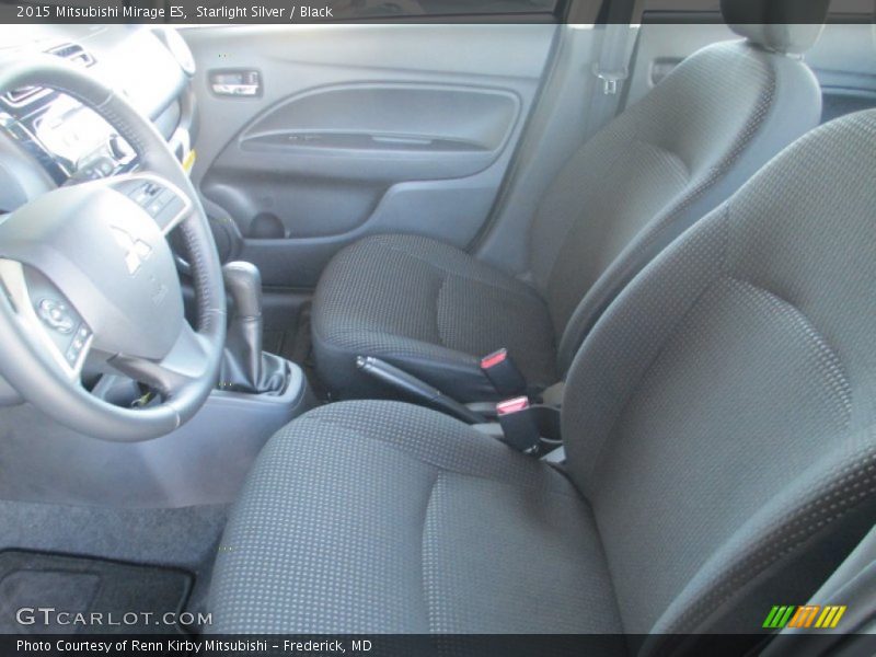 Starlight Silver / Black 2015 Mitsubishi Mirage ES
