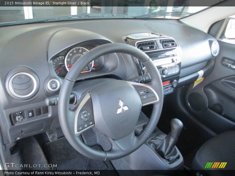 Starlight Silver / Black 2015 Mitsubishi Mirage ES
