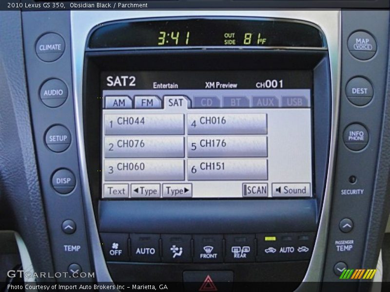Obsidian Black / Parchment 2010 Lexus GS 350