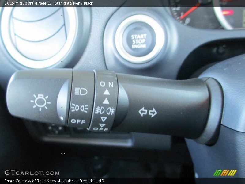 Starlight Silver / Black 2015 Mitsubishi Mirage ES