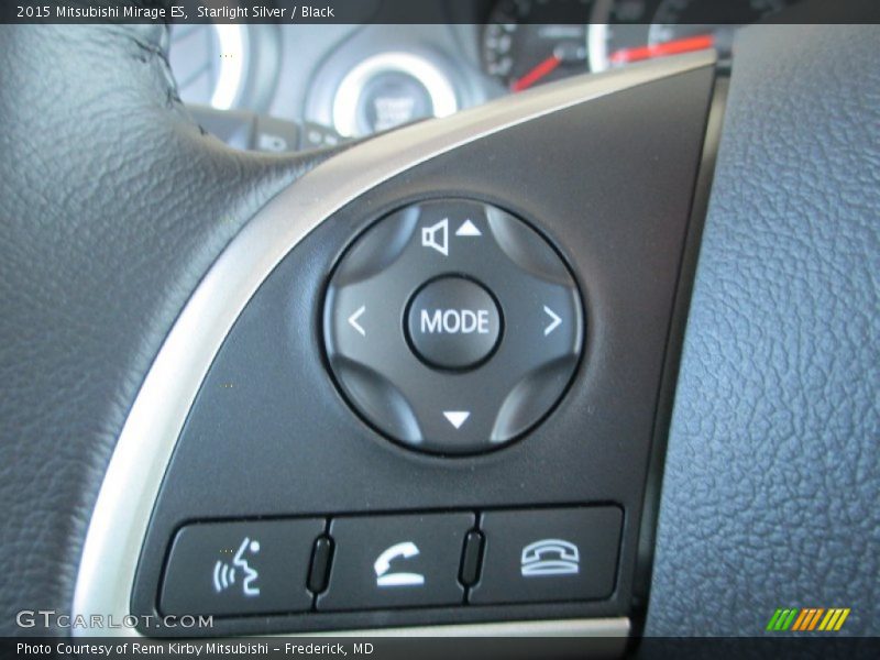 Starlight Silver / Black 2015 Mitsubishi Mirage ES