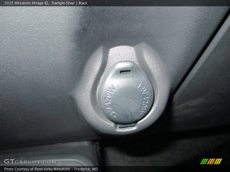 Starlight Silver / Black 2015 Mitsubishi Mirage ES