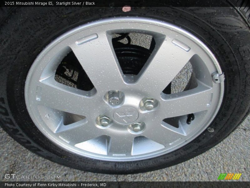 Starlight Silver / Black 2015 Mitsubishi Mirage ES