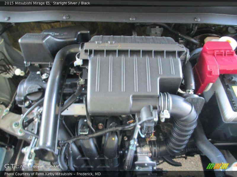 Starlight Silver / Black 2015 Mitsubishi Mirage ES