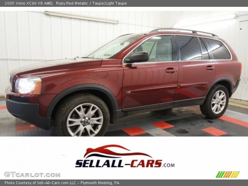 Ruby Red Metallic / Taupe/Light Taupe 2005 Volvo XC90 V8 AWD