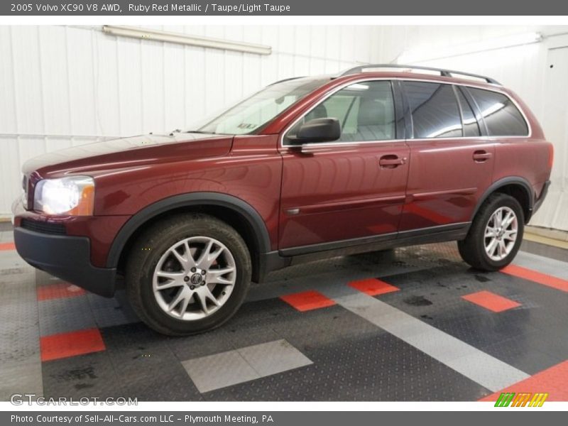Ruby Red Metallic / Taupe/Light Taupe 2005 Volvo XC90 V8 AWD