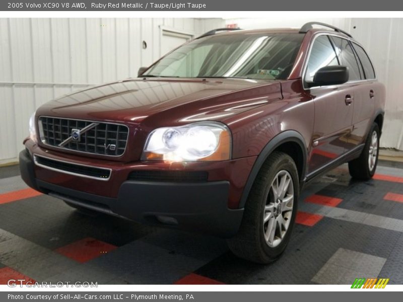 Ruby Red Metallic / Taupe/Light Taupe 2005 Volvo XC90 V8 AWD