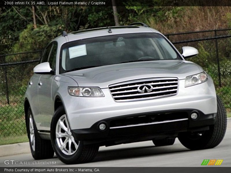 Liquid Platinum Metallic / Graphite 2008 Infiniti FX 35 AWD