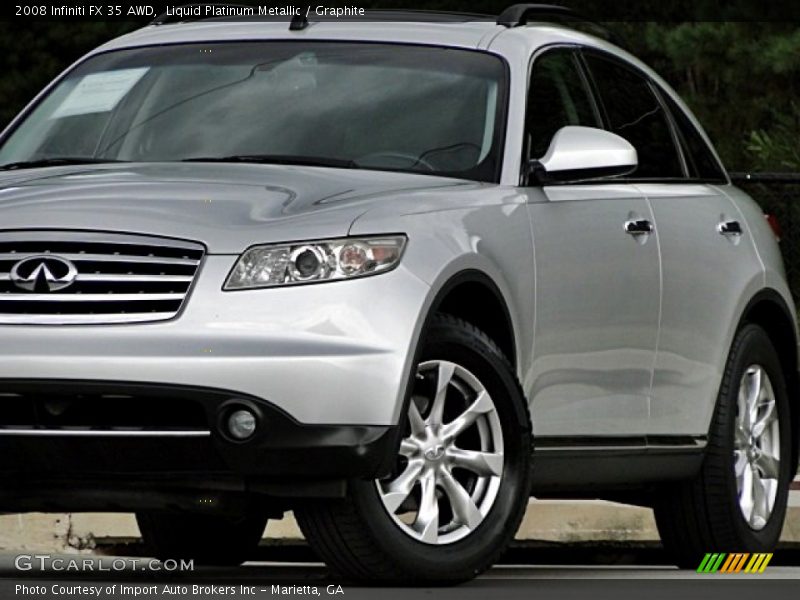 Liquid Platinum Metallic / Graphite 2008 Infiniti FX 35 AWD