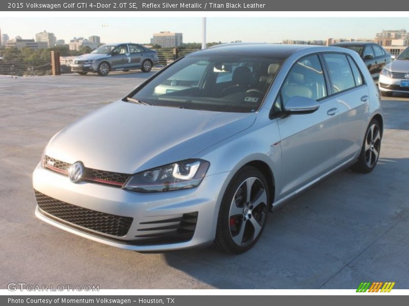Reflex Silver Metallic / Titan Black Leather 2015 Volkswagen Golf GTI 4-Door 2.0T SE