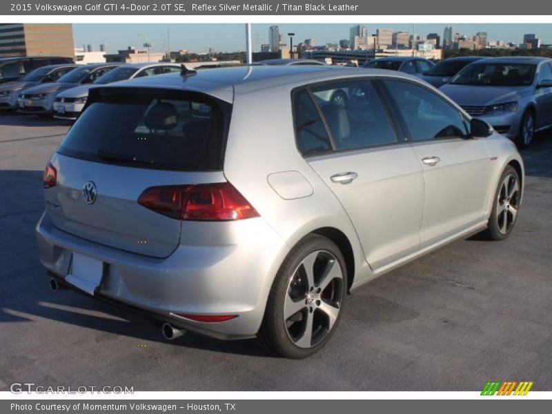 Reflex Silver Metallic / Titan Black Leather 2015 Volkswagen Golf GTI 4-Door 2.0T SE