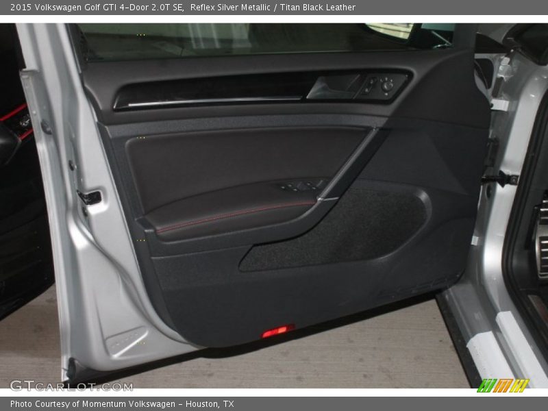 Reflex Silver Metallic / Titan Black Leather 2015 Volkswagen Golf GTI 4-Door 2.0T SE