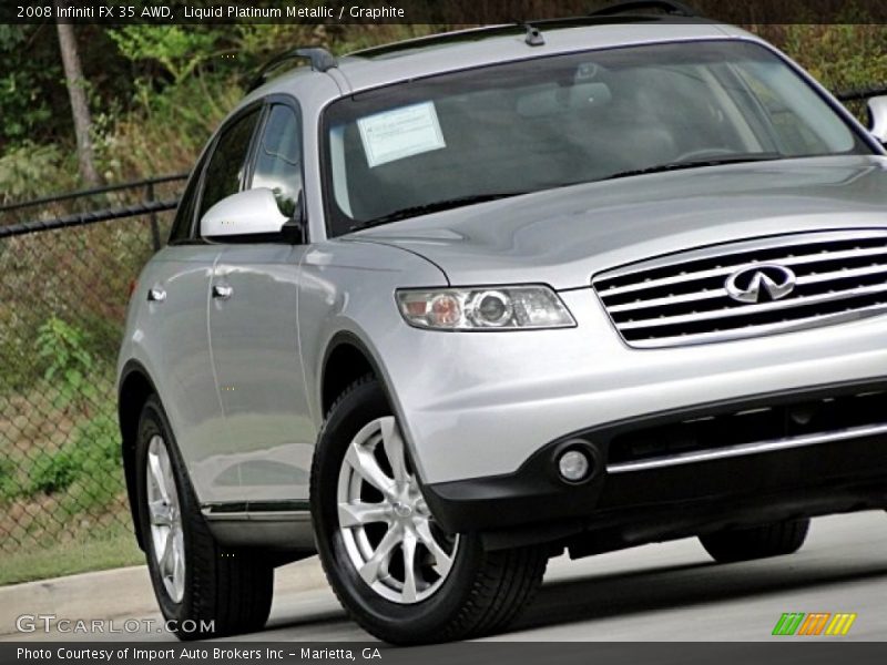 Liquid Platinum Metallic / Graphite 2008 Infiniti FX 35 AWD