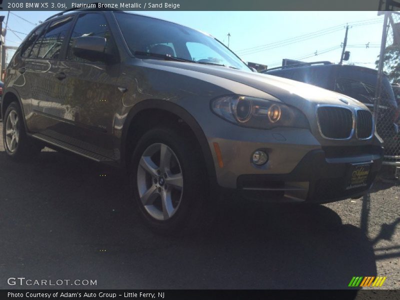 Platinum Bronze Metallic / Sand Beige 2008 BMW X5 3.0si